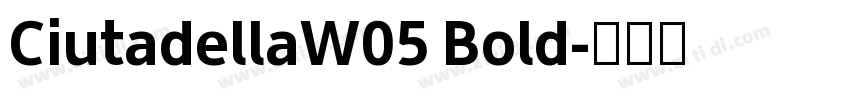 CiutadellaW05 Bold字体转换
